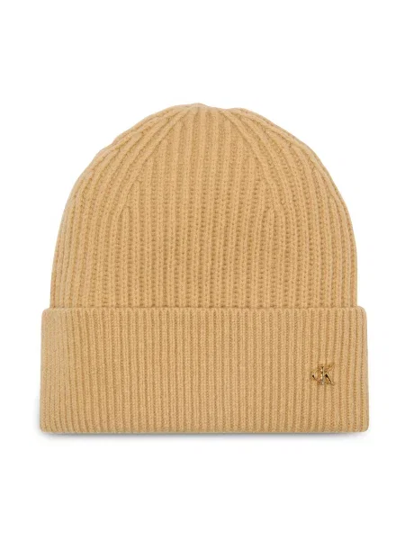 Calvin Klein Căciulă Ck Metal Wool Beanie bej