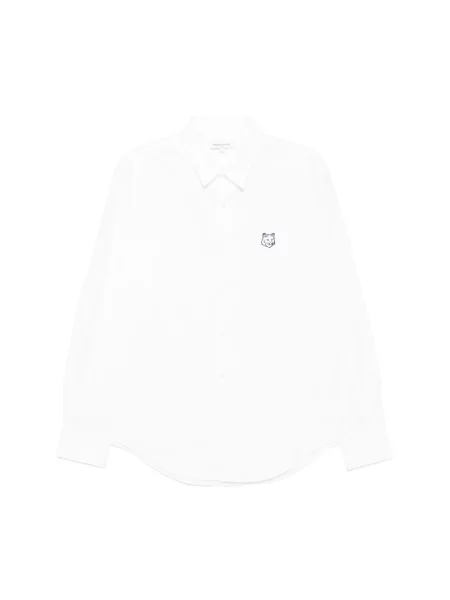 Maison Kitsuné koszula Contour Fox Head Skate relaxed z kołnierzykiem klasycznym biały