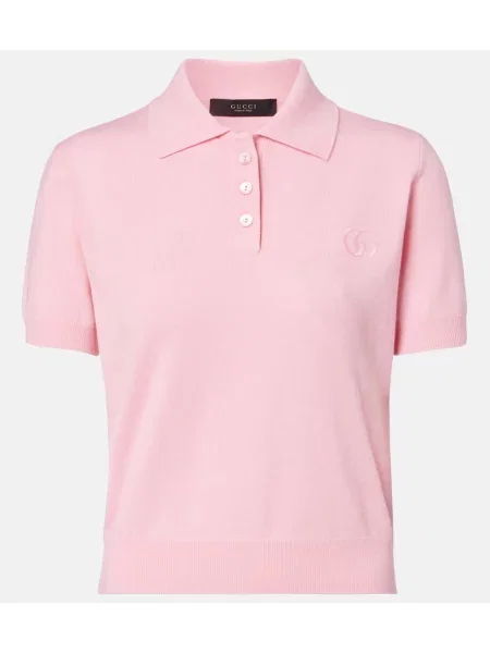 Polo Gucci de lână roz
