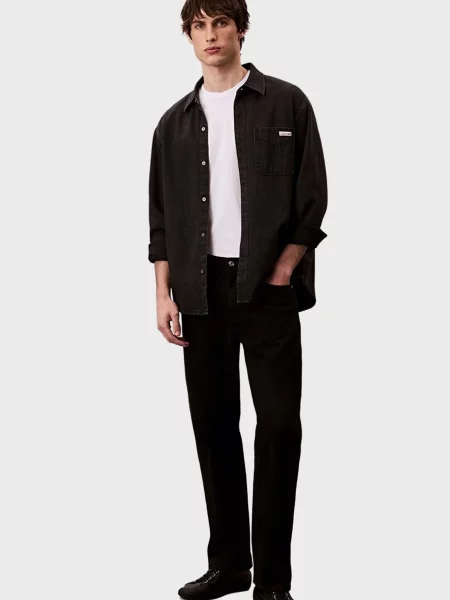 Класична сорочка Calvin Klein Jeans чорна