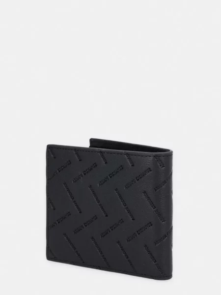 Armani Exchange denarnica moška usnjena črna