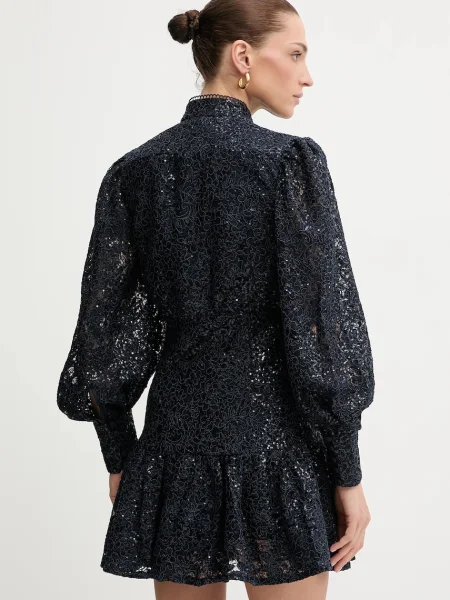 Bardot rochie bleumarin mini evazați