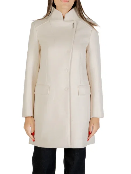 Płaszcz ze stójką Liu Jo White czarny