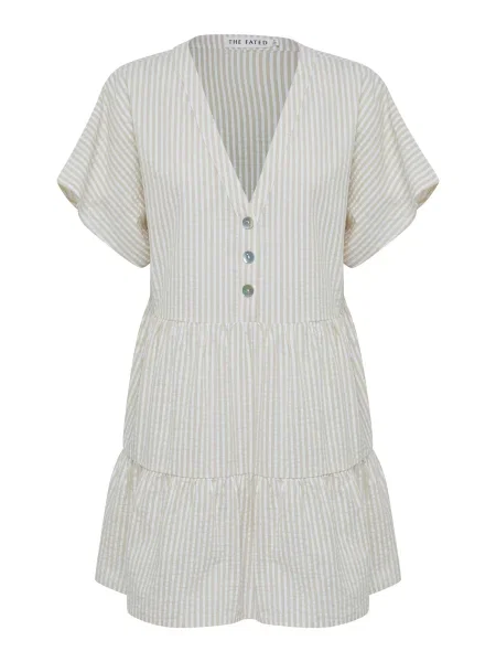 The Fated Rochie ACACIA bej alb