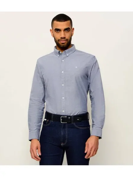 Calvin Klein Jeans Cămașă oxford albastru