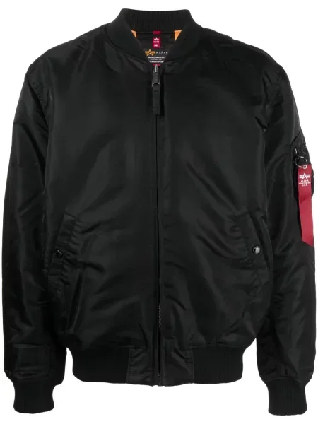 Geacă bomber Alpha Industries cu broderie negru