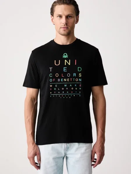 United Colors of Benetton T-shirt czarna