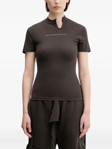 Koszulka Ottolinger z nadrukiem brązowa