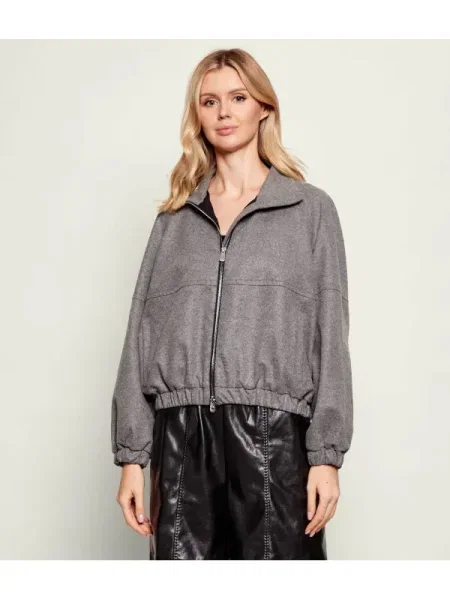 Pinko Geacă bomber CONSUELO | Relaxed fit cu adaos de lână gri