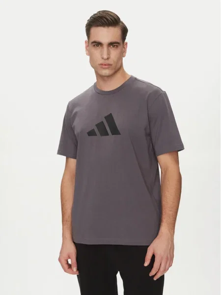 Adidas Tricou Future Icons 3 Bar Logo gri