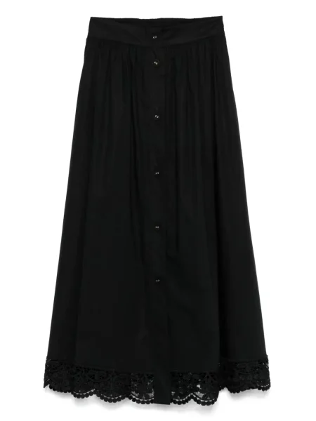 Spódnica midi Twinset koronkowa do kolan czarna