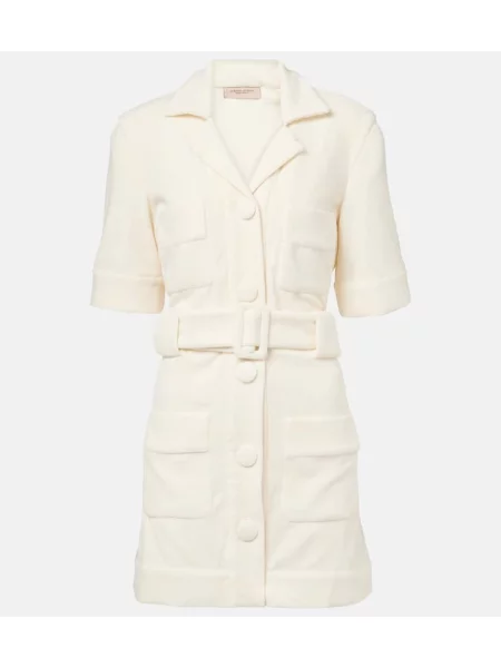 Sukienka Adriana Degreas frotte biała