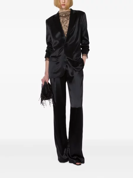 Sacou Alberta Ferretti din satin negru