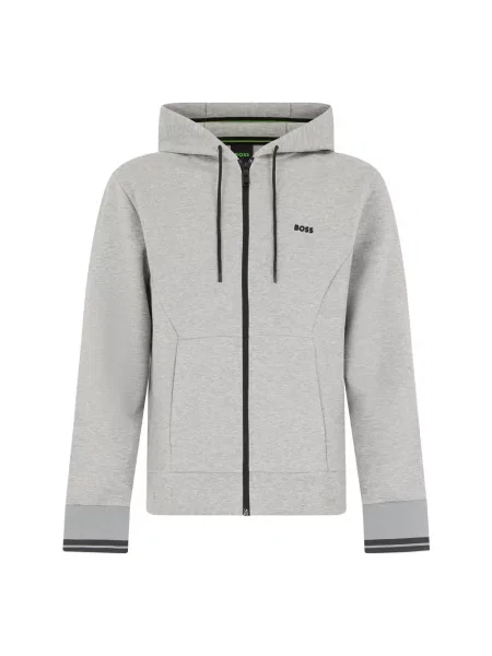 Bluza z kapturem Boss szara