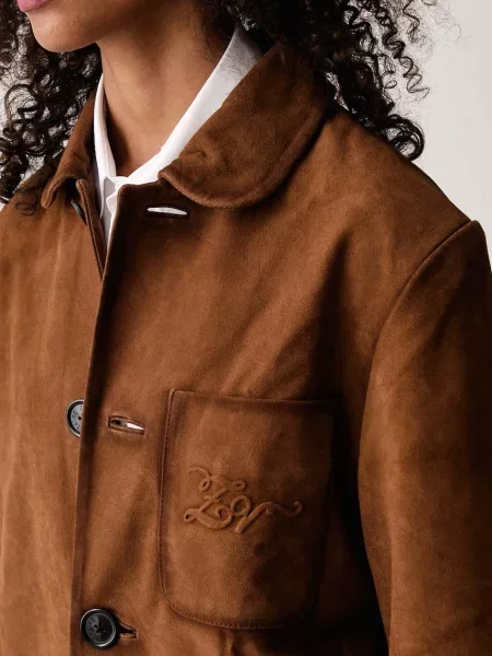 Zadig&Voltaire női velúrbőr kabát VENEZIA barna