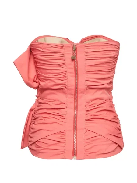 Top Elisabetta Franchi fără bretele roz