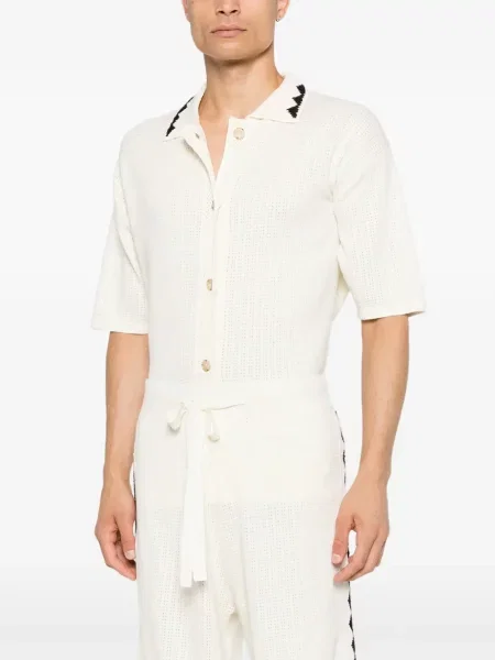 Pantaloni scurți Commas cu broderie alb
