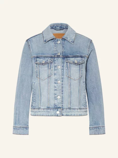 Gant Džínová Bunda semi light blue brok modrá