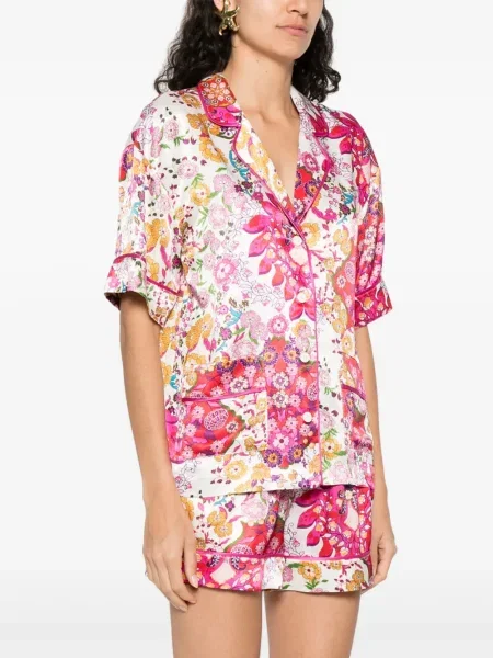 Cămașă Nissa cu imagine roz