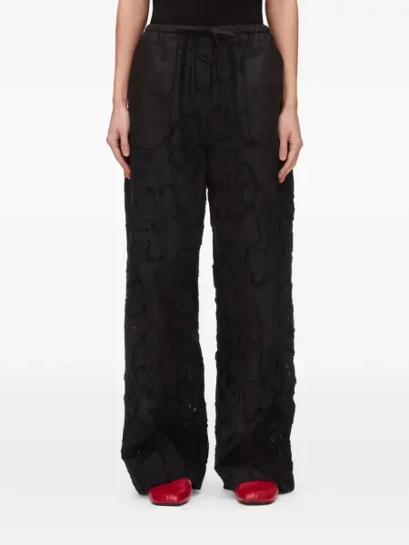 Φλοράλ παντελόνι 3.1 Phillip Lim με απλικέ μαύρο