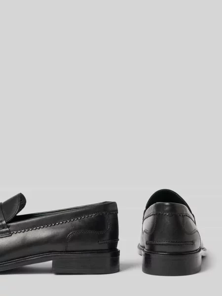 Loafers ze skóra model CraftJames' Clarks czarne