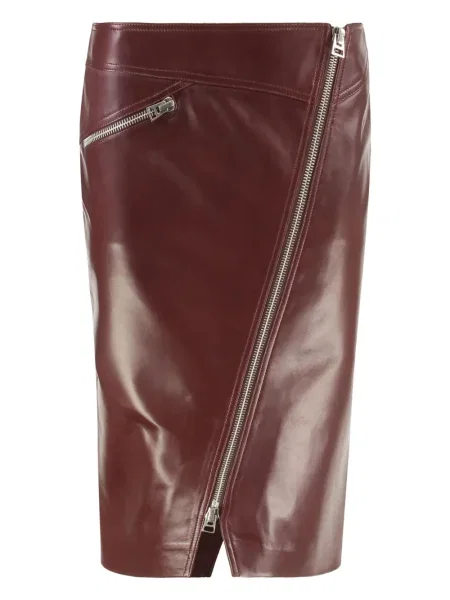 Spódnica skórzana Tom Ford czerwona