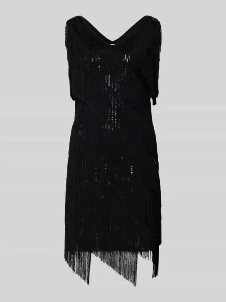 Sukienka mini z dekoltem w serek Apricot czarna