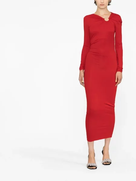 Kostiumas midi suknelė Alexandre Vauthier iki kelių raudona