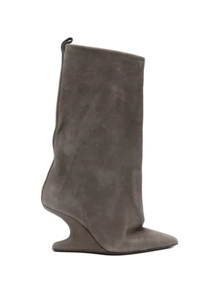 Botine Rick Owens din piele gri