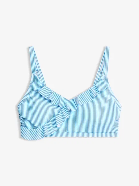 Zabudowany biustonosz bikini typu bustier niebieskie