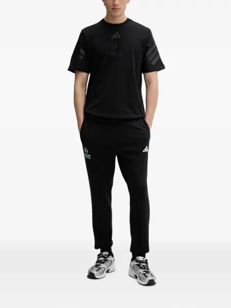 Tricou Adidas cu imagine plasă cu dungi negru