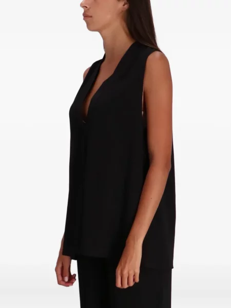 Top Armani Exchange cu decolteu în V negru