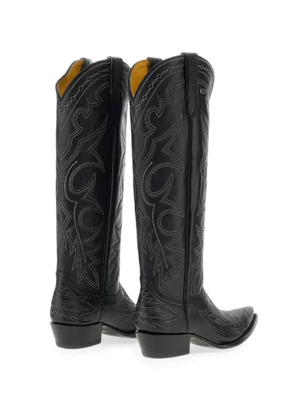 Botine Mexicana cu broderie din piele negru