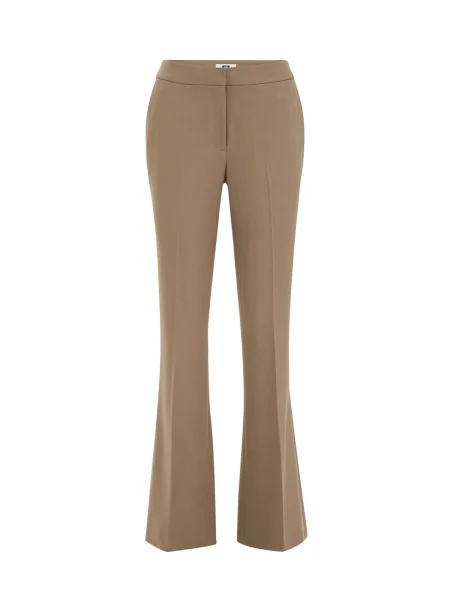 WE Fashion Pantaloni cu dungă taupe gri