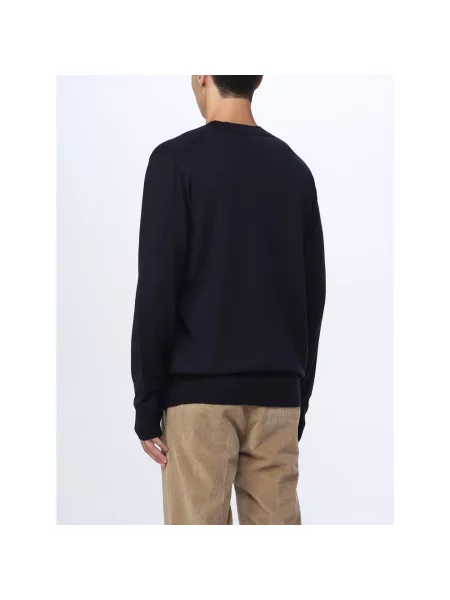 Dzianinowy sweter Paolo Pecora niebieski