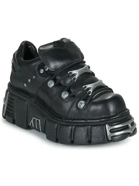 Pantofi New Rock din piele negru