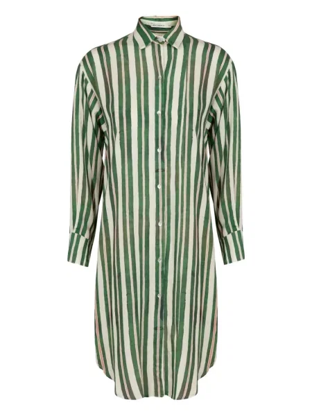 Sukienka koszulowa Lenny Niemeyer w paski zielona