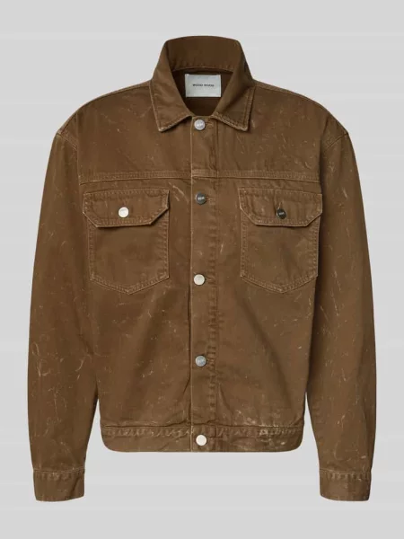 Kurtka jeansowa z na piersi model Type Wood Wood