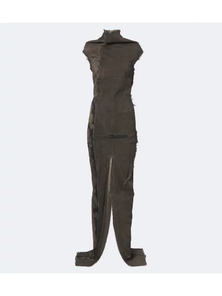 Rochie din denim Rick Owens gri
