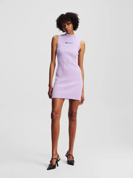 KARL LAGERFELD JEANS Rochie tricotat lila negru