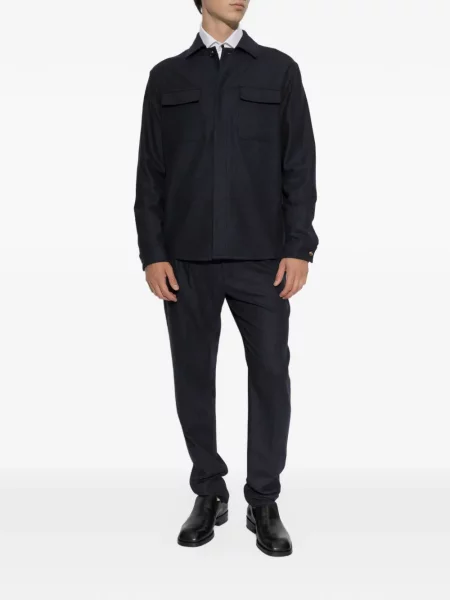 Pantaloni Eleventy de lână albastru