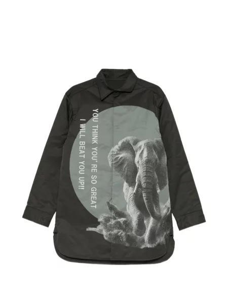 Gulerat cămașă Yohji Yamamoto cu imagine negru