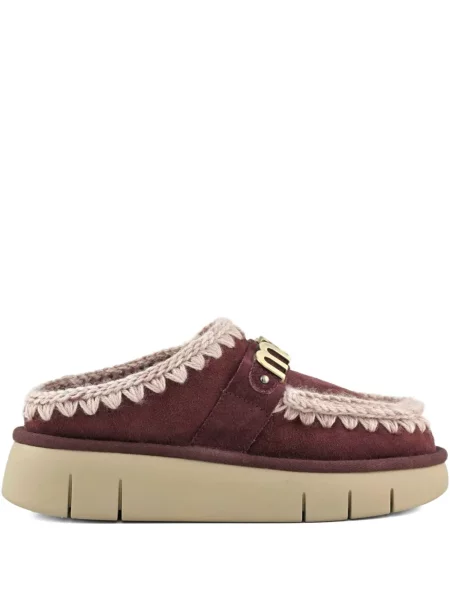 Papuci tip mules Mou roșu
