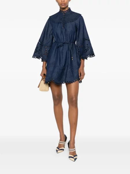 Rochie Zimmermann cu broderie albastru