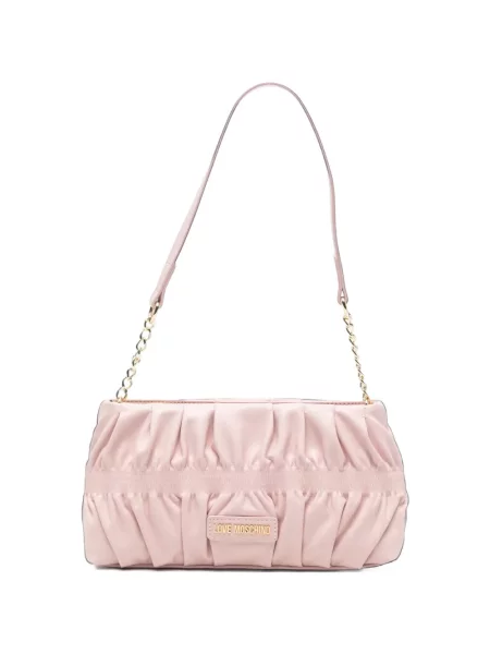 Geantă Love Moschino cu volane roz