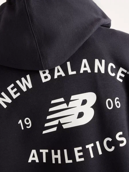 Флисовое худи New Balance синее