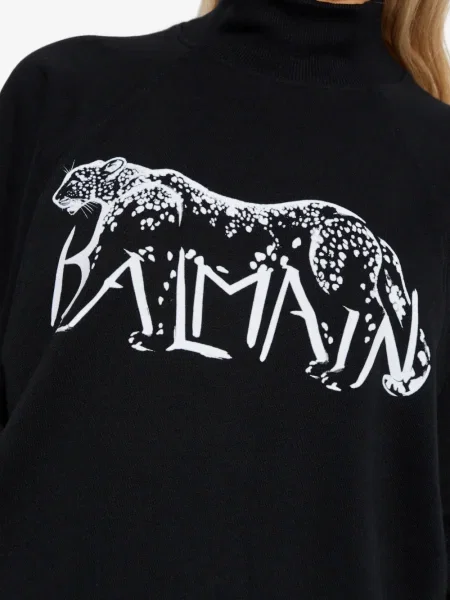 Heláncă Balmain cu imagine negru