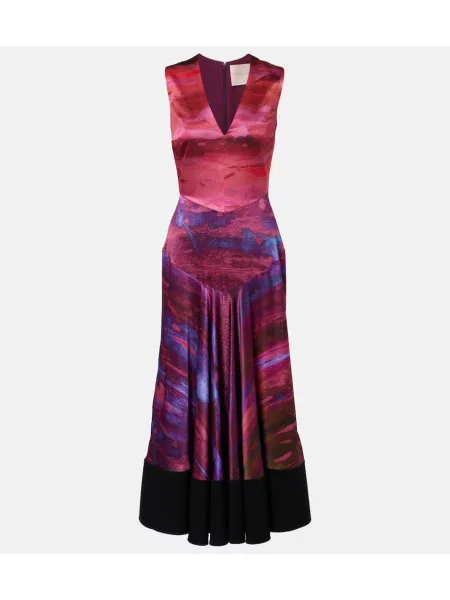 Sukienka midi Roksanda z nadrukiem do kolan garniturowa