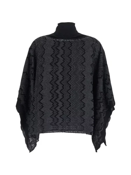 Poncho Missoni tricotate negru