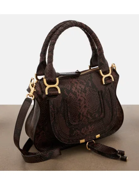Top Chloé din piele maro